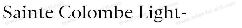 Sainte Colombe Light字体转换